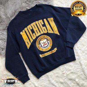 Vintage Michigan Wolverines Sweatshirt, University Michigan Crewneck, Best Gift